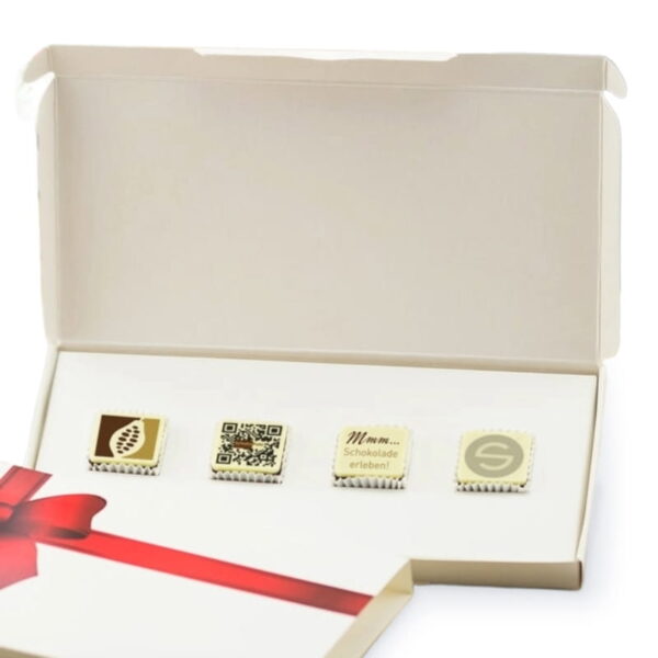 4er LogoPralinen in der Geschenkverpackung | ab 50 Stück