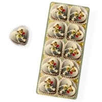 Herzpralinen mit Foto | lose in der Papiermanschette
