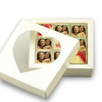 9er Pralinenbox | Karree | mit Herzdeckel