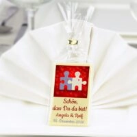 Schokovisitenkarten einzeln verpackt in der Tüte