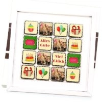 16 quadratische FotoPralinen
