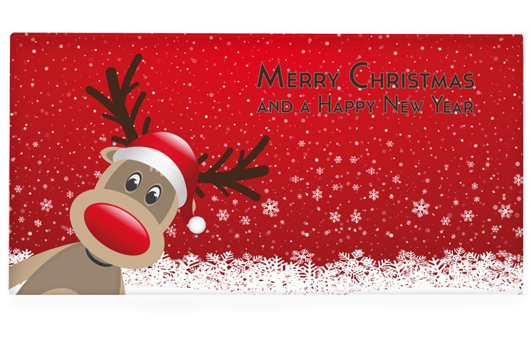 Rudolf-mit Merry Christmas and Happy New Year