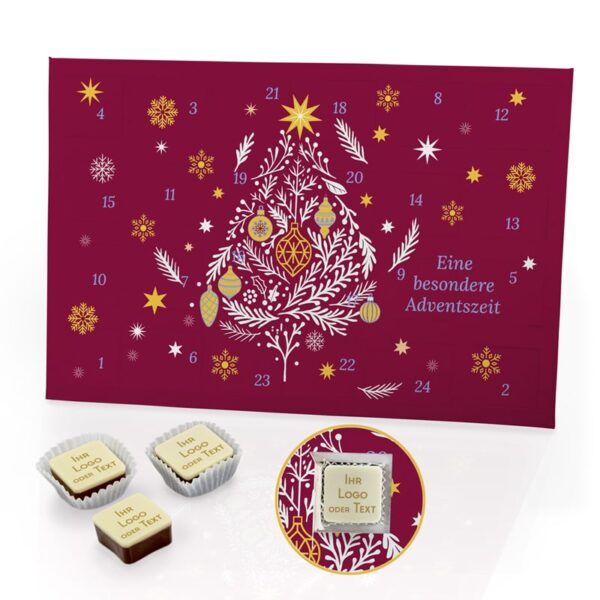 Adventskalender – Premium Logo-Pralinen